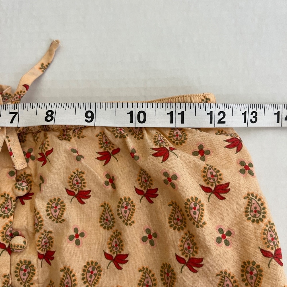 Patrons of Peace Floral Maxi Skirt XS Tiered Front Slit Pockets Boho Cottage. - Picture 4 of 10